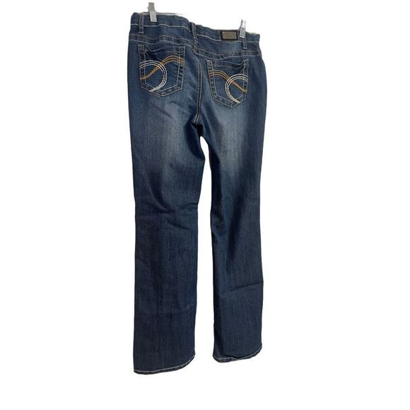 Earl Jean Womens Blue Low Rise Relaxed Straight Crop Jeans Size 6 - Picture 2 of 14